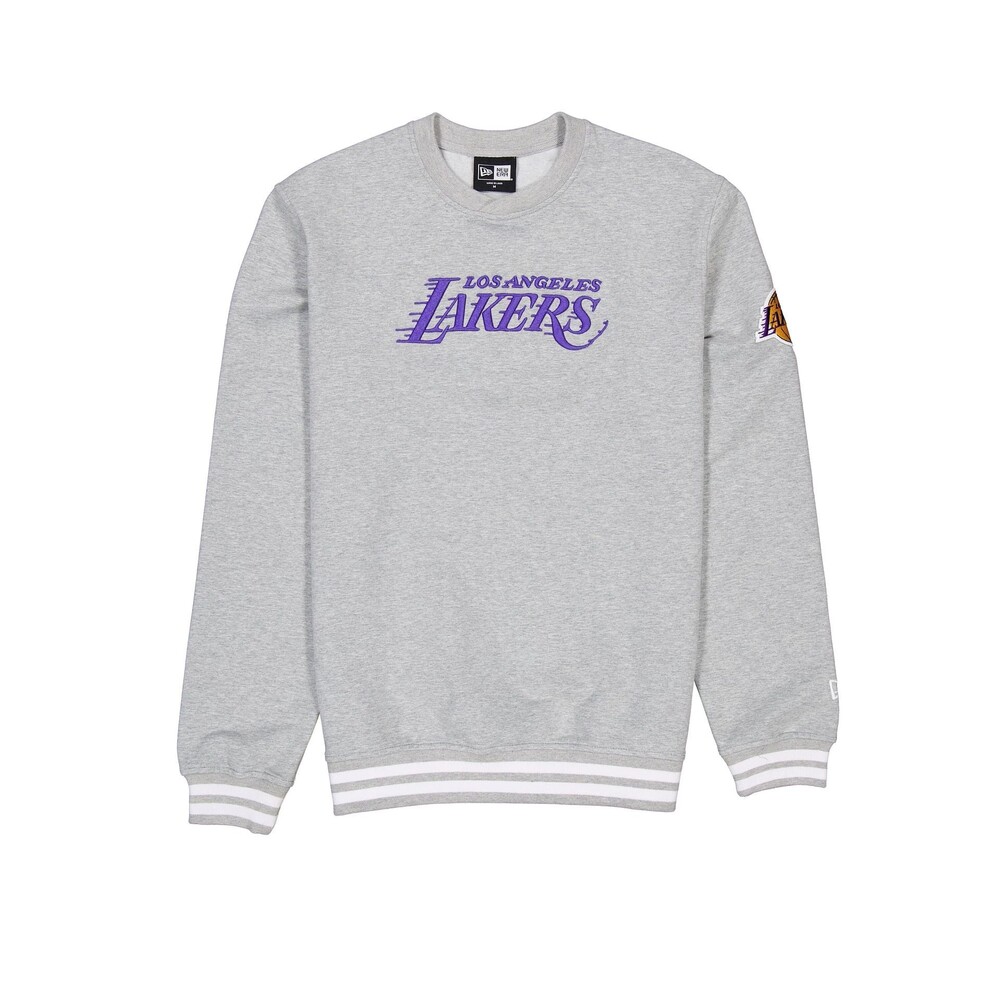 New Era Los Angeles Lakers Gray Logo Select Crewneck - Size M